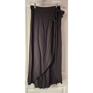 SO High Rise Wrap Midi Skirt Asymetrical Rayon Size Medium